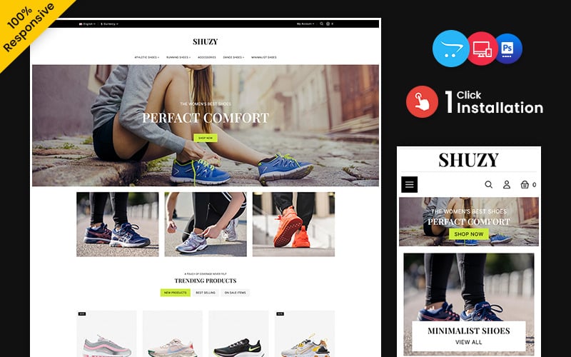 Shuzy - Shoes and Footwear Store Multipurpose OpenCart Theme