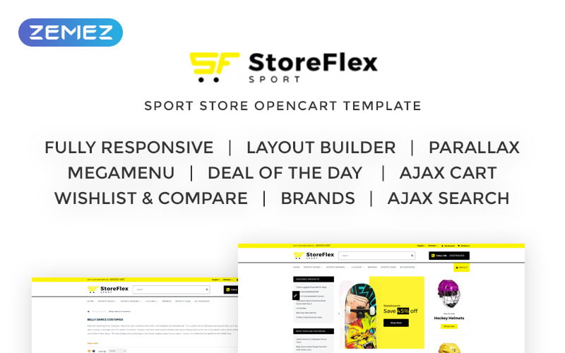 Storeflex - Sports Shop OpenCart Template