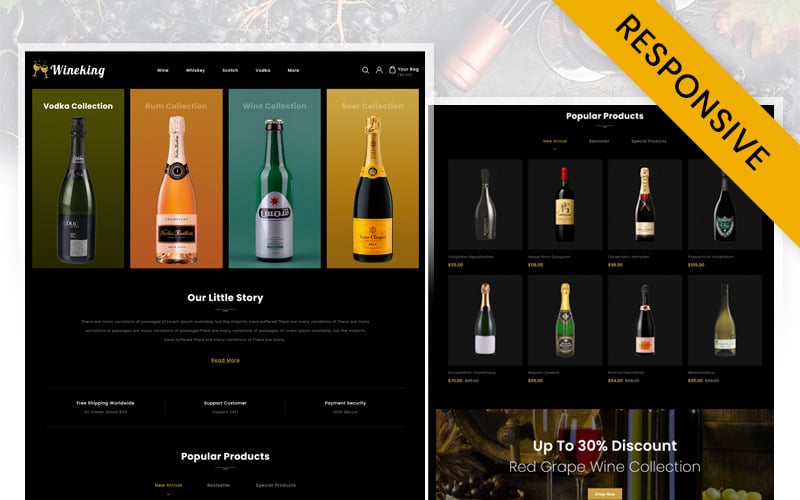 WineKing - Wine Store OpenCart Template