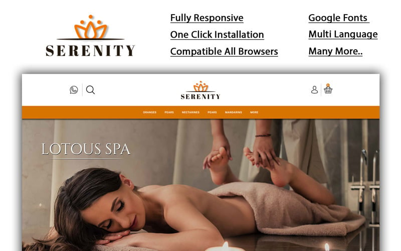 Serenity - Spa Store OpenCart Template