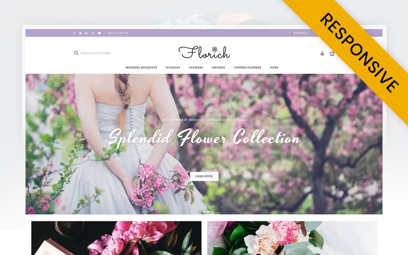 Florich - Wedding Flowers Store OpenCart Template
